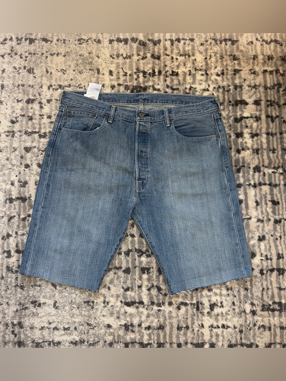 Classic Light Blue Denim Cut-Off Men's Shorts